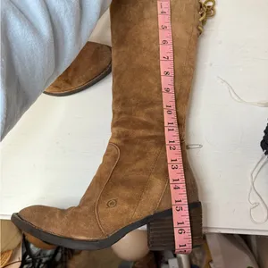 Born Women's Felicia Boot Size 7 M Tall Block Heel Brown Distressed Western Boho thumbnail 16