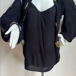 Free People Black Tunic with Pink Accents thumbnail 5