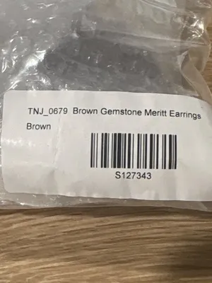Tuckernuck Jewelry Gemstone Meritt Earrings in Brown New One Size Womens thumbnail 5