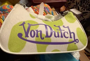 Von Dutch VDSB-2009LME Lime Cow Print Mini Shoulder Bag thumbnail 1
