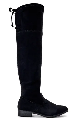 No Boundaries Black faux suede Over the Knee Boots Womens Size 7.5 Wide thumbnail 1
