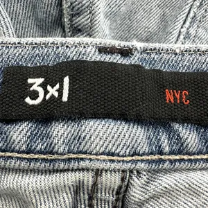 3x1 Shelter High Rise Cropped Jeans Ombre Straight Leg Raw Hem Denim Blue 27 thumbnail 3