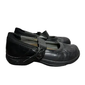 Dansko Kitty Mary Jane Shoes Leather Buckle Strap Slip Resistant Black 39 8.5 thumbnail 2