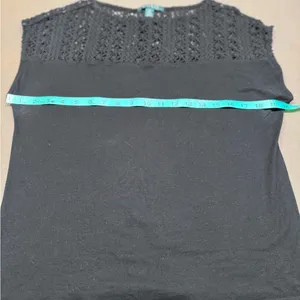 Lauren Ralph Lauren Women’s cap-sleeve black knit top thumbnail 6