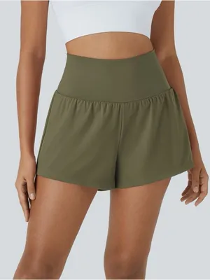 Halara SoftlyZero Airy Super High Waisted Instant-Cool Shorts w/Pockets, Size L thumbnail 1