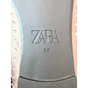 NWT Zara Taupe Rhinestone Satin Square Toe Studded Ballet‎ Flats 38 / 7.5 thumbnail 8