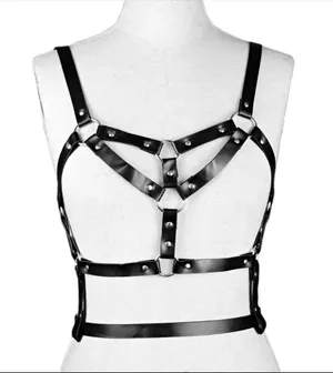 Black O Ring Harness Bondage Belt New thumbnail 6