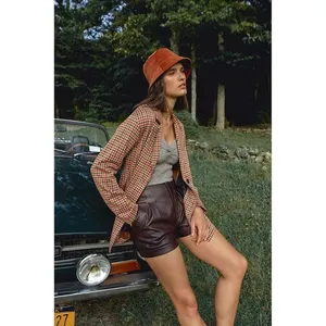 Anthropologie AVEC LES FILLES Longline Plaid Blazer Jacket Preppy Academia Small thumbnail 13