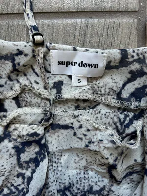 superdown Snake Print Sheer maxi Dress thumbnail 2