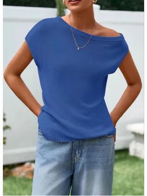 PRETTYGARDEN NEW Off The Shoulder Top Casual Short Sleeve Tunic Knit Sweater 2X thumbnail 5