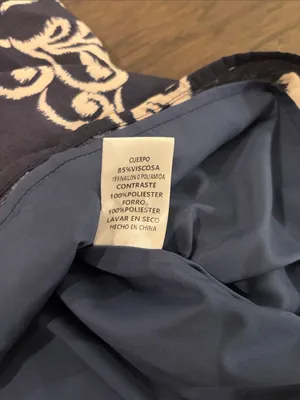TCEC Navy Flutter Sleeve Dress Sz M thumbnail 8
