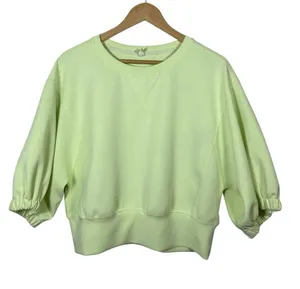FP Movement Lead The Pack Layer Cropped Sweatshirt Neon Green S thumbnail 1