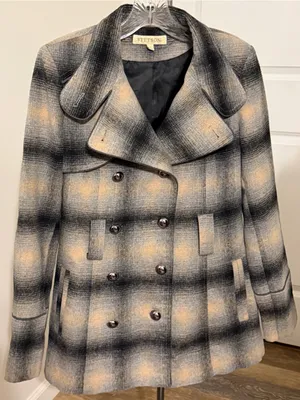 Stetson Women’s Western Plaid Double Breasted Wool Blend Jacket S thumbnail 3