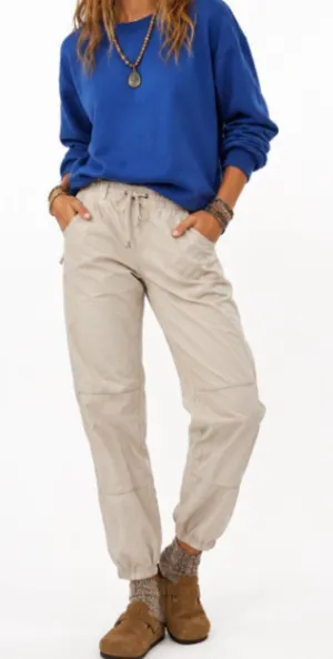 Lou & Grey 100% Cotton Utility Jogger Pants Size Medium Neutral Beige Gorpcore thumbnail 1