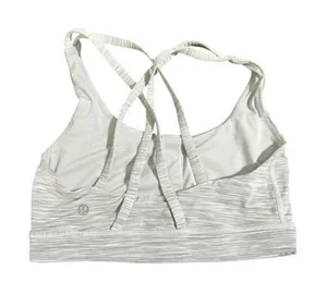 Lululemon Energy Bra Ombre Melange Space Dye EB White Multi Size 4 EUC No Pads thumbnail 1