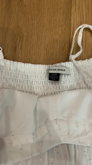 American Eagle white and gold dress thumbnail 4