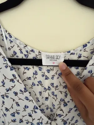 Sienna Sky Floral Blouse- Blue/white/medium thumbnail 5