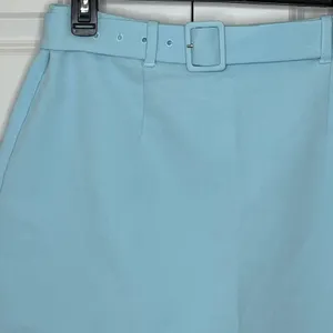 Abercrombie & Fitch Light Blue Skort Side Zip Mini Skirt Shorts Medium thumbnail 4