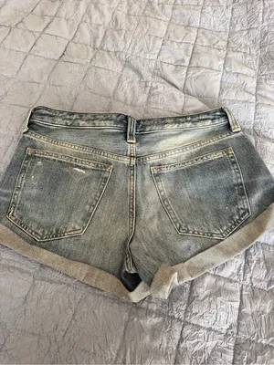 Free People We the Free Beach Break Light Blue Denim Shorts NWT Size 27 thumbnail 4