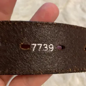 Leather Belt brown color so beautiful with silver buckle excellent condition 45” thumbnail 11