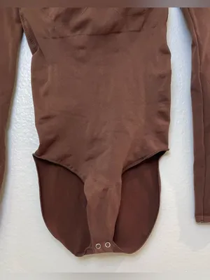 YITTY Nearly Naked Shapewear Long Sleeve Bodysuit Sizes M/L in Brown and Rich thumbnail 12