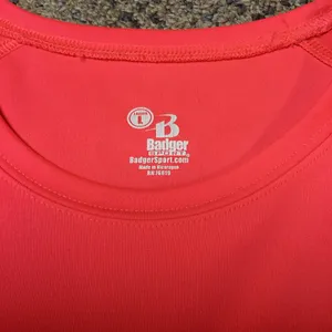 Badger Sport Coral Pink Orange Messiah Basketball Athletic Long Sleeve Top * L thumbnail 3