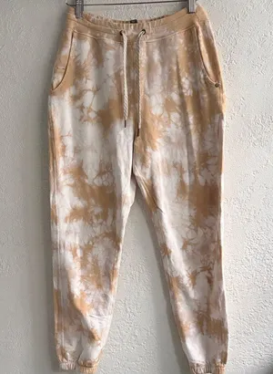 Vuori Women’s Tie-Dye Jogger Pants - Tan and White thumbnail 1