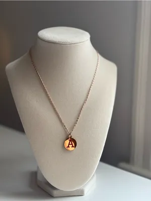 Gold Initial Necklace Letter A Pendant Minimal Dainty Personalized Jewelry thumbnail 10