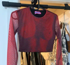 Edikted Red Mesh Long Sleeve Top thumbnail 2