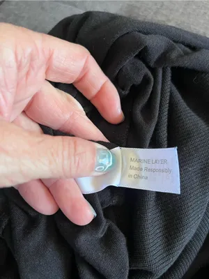 Marine Layer ribbed Black Sleeveless Midi Tank Dress. Lined. Size large thumbnail 5