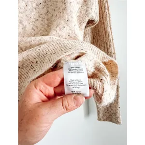 Heartloom Oatmeal Speckled Collared Knit Button Front Sweater Top XS thumbnail 3