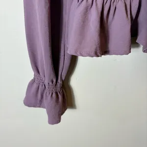 Altar’d State Purple Long Sleeve Peplum Top‎ Size Small thumbnail 5