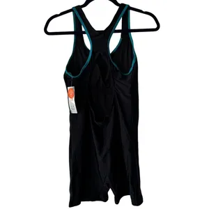 Charmo Athletic Romper Swimsuit‎ Teal Trim Activewear Jumpsuit Medium UPF 50+ thumbnail 2