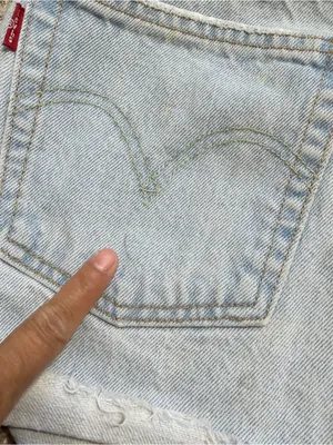 Levi’s 501 Women’s Original Shorts Denim High Rise Button Fly in Light Wash 28 thumbnail 14