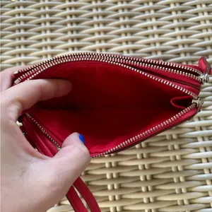 Authentic Coach F66505 Double‎ Corner Zip Wristlet in Pebble Leather thumbnail 3