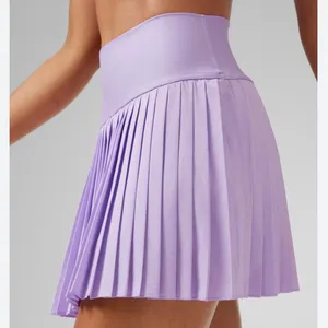 Alo Yoga High-Waist Pleated Purple Tennis Skirt thumbnail 2