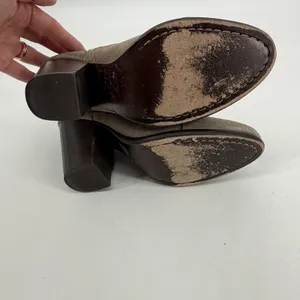 Rag & Bone Suede Block Heel Ankle Boots Taupe Side Zip Size EU 40 US 9‎ thumbnail 6
