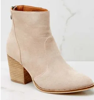 Red Dress Boutique First Steps Light Taupe Ankle Booties thumbnail 1