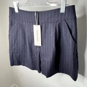 Veronica Beard Haina Navy Pinstriped Short Size 8 thumbnail 5