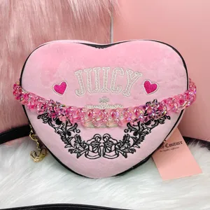New Juicy Couture Retro Chic Heart Crossbody Bag and Heart Iridescent Chain thumbnail 2
