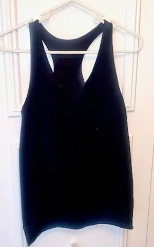 Dri-fit style black racer‎ back tank w/bra thumbnail 1