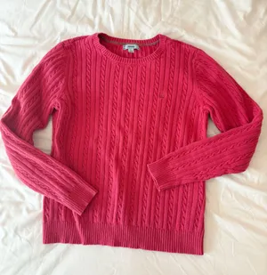 IZOD Hot Pink Corded Crewneck Sweater Size Large thumbnail 1