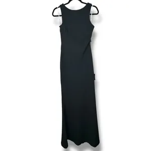 NEW Lulus Love In Your Eyes Black Knotted Crew Neck Knit Mermaid Maxi Dress thumbnail 5