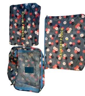 Floral travel Pouch Set Pink thumbnail 1