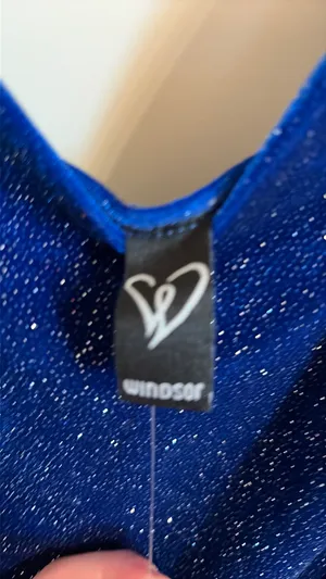 Blue Sparkly Windsor Dress short thumbnail 2