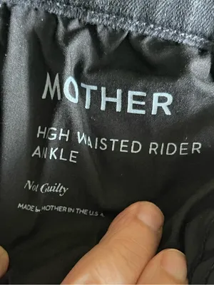 Mother Denim Black High Waisted Rider Ankle In Not Guilty Size 26 thumbnail 8