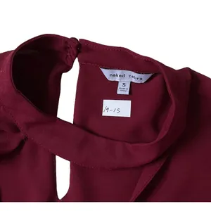Naked Zebra Color:Wine Bell Ruffle Sleeve Top Women's Size Small | 19-15 thumbnail 4