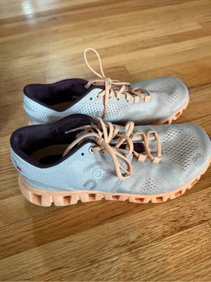 On Running Women's Cloud X Silver & Almond Athletic Sneakers- 7.5 thumbnail 3