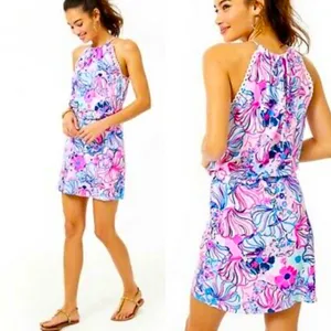 Lilly Pulitzer Gianna Make A Splash Skort Romper in Prosecco Pink thumbnail 2