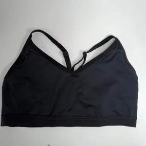 NIKE S Small Dri-Fit Indy Light Support Sports Bra Black Swoosh Logo Women's thumbnail 7